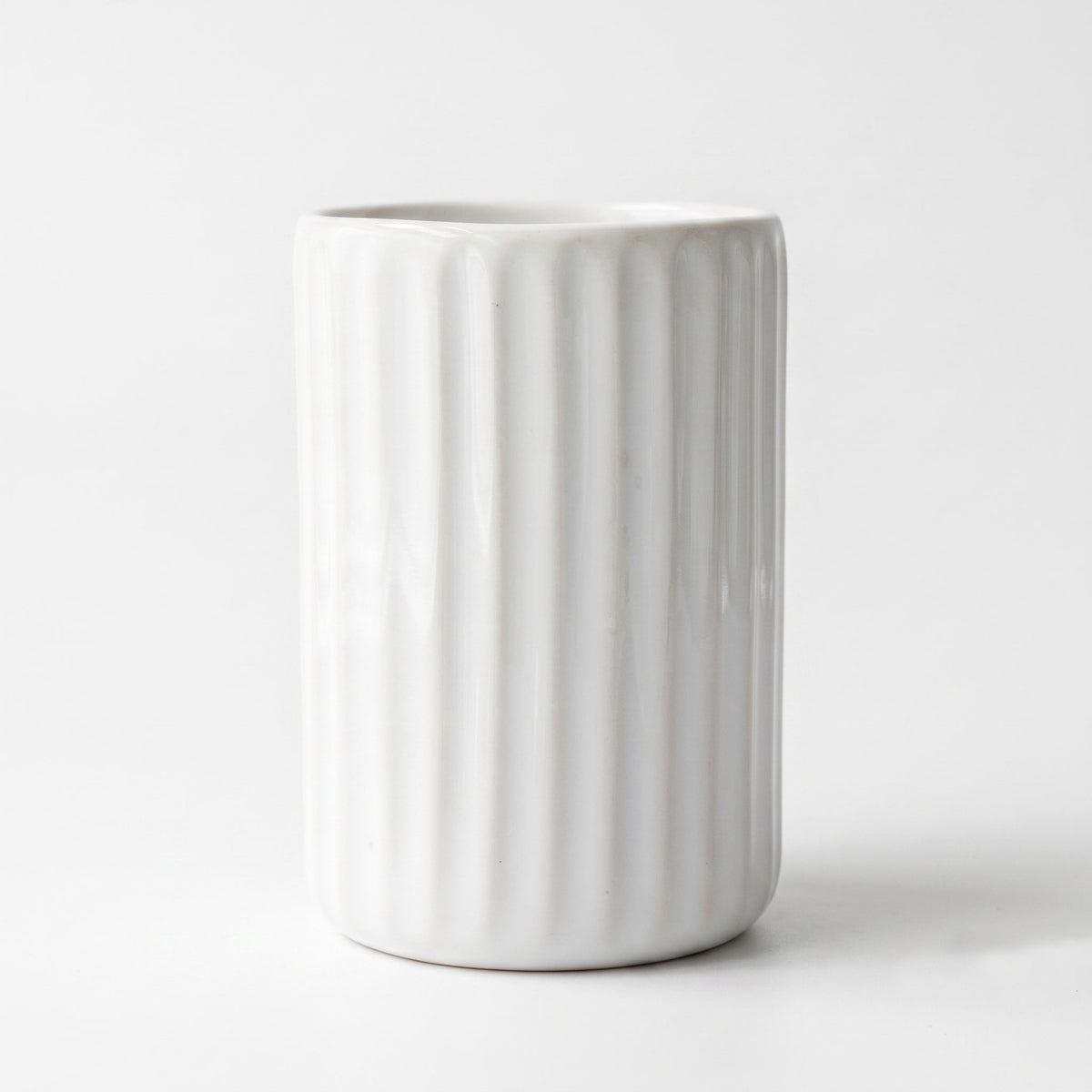 White Ceramic Toothbrush Holder