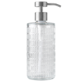 Fluted Glass Dispenser with Stainless Steel Pump