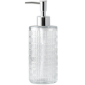 Fluted Glass Dispenser with Silver Slim Pump