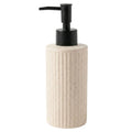 Small Beige Speckled Ceramic Soap Dispenser with Matte Black Pump