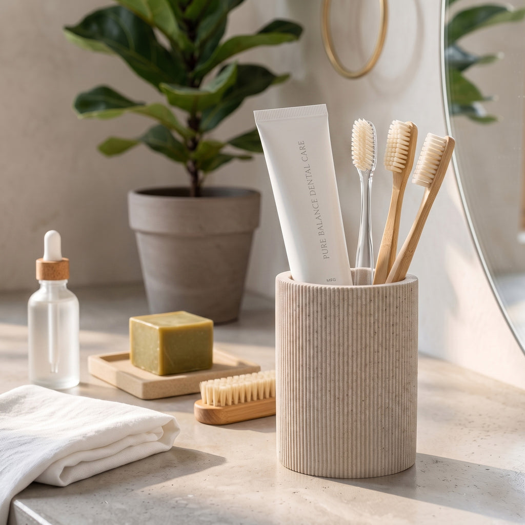 Sand Beige Toothbrush Holder